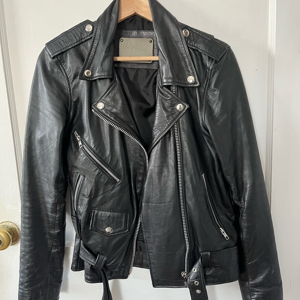 Black Leather Moto Jacket